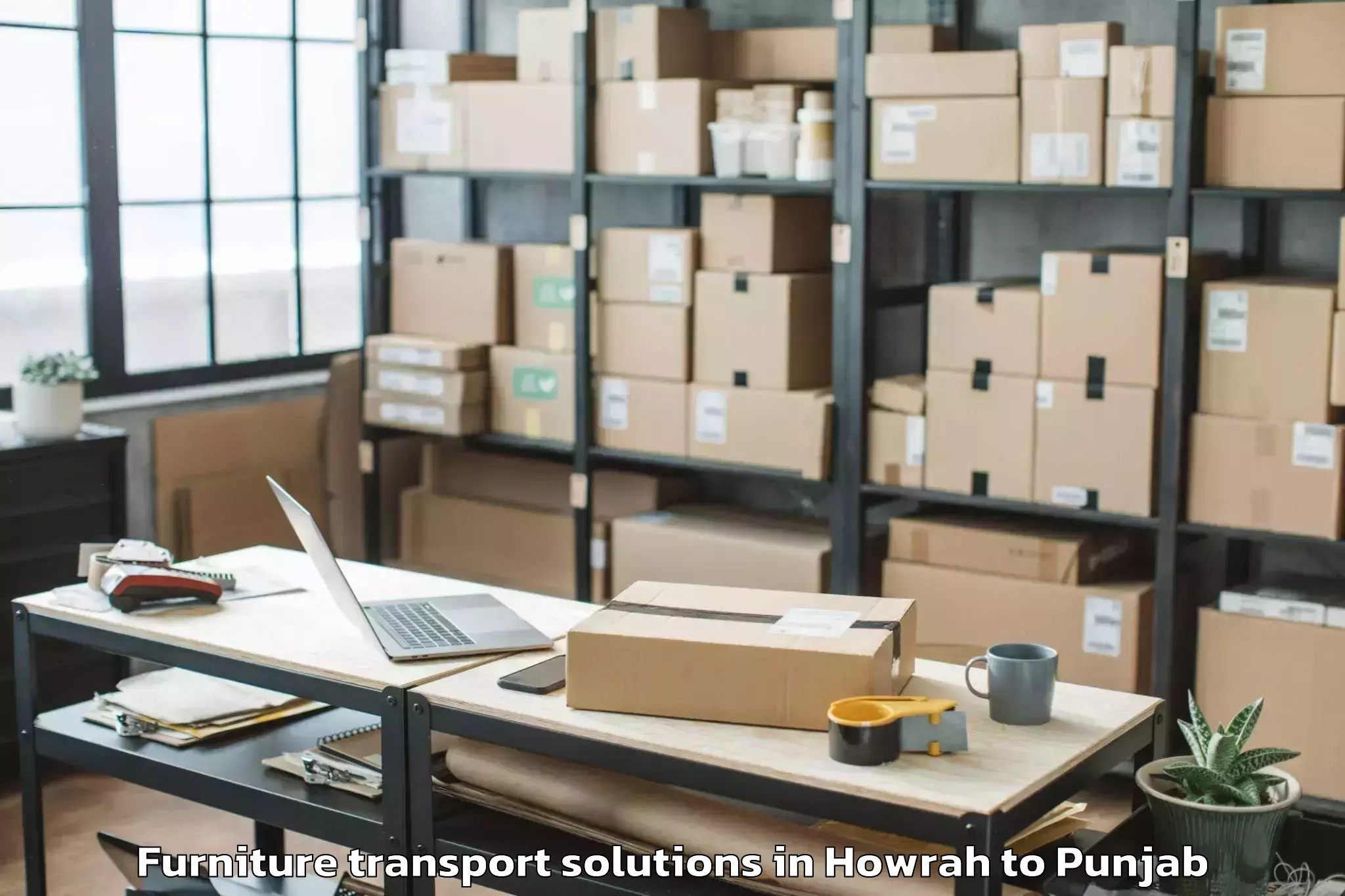 Hassle-Free Howrah to Ludhiana West Furniture Transport Solutions